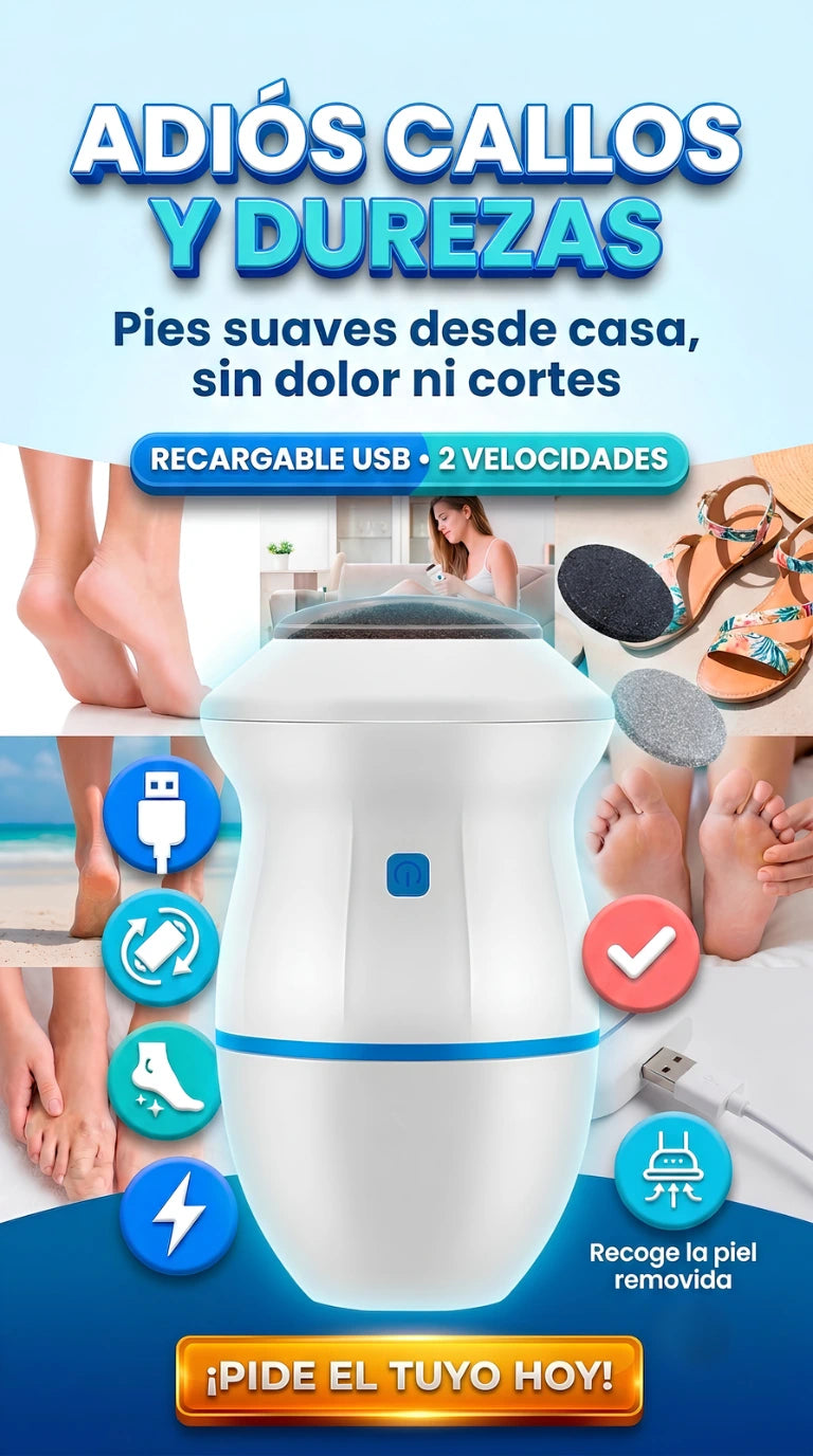 Removedor de Callos Eléctrico Pro - Pies Suaves y Lisos sin Dolor