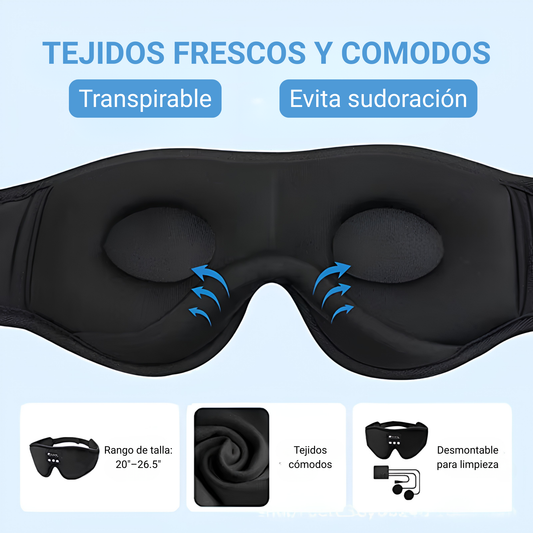 Máscara de Sueño 3D con Audio Bluetooth