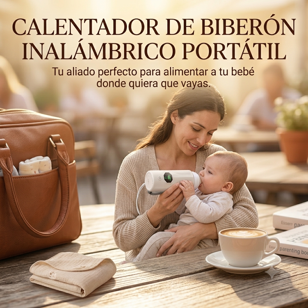 Calentador de Biberones Portátil Recargable - Leche Tibia Donde Sea